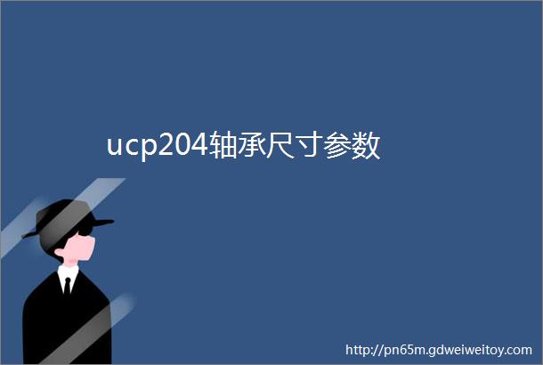 ucp204轴承尺寸参数