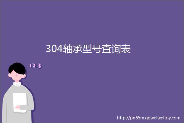 304轴承型号查询表